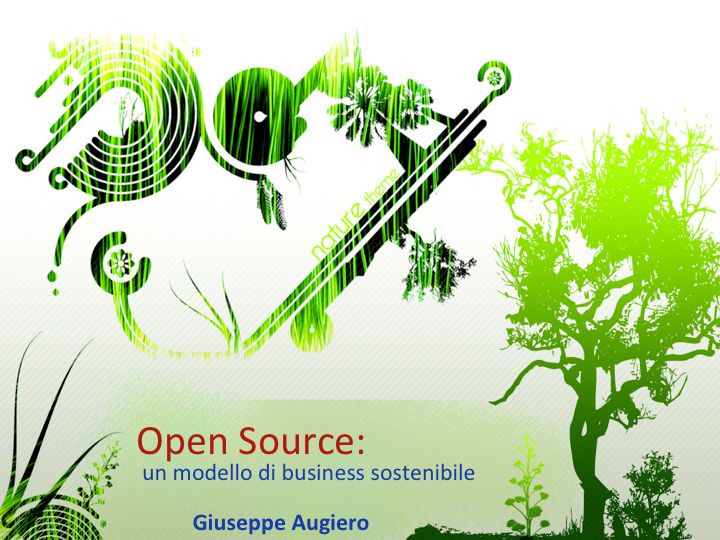 Slide: “Open Source: un modello di business sostenibile”