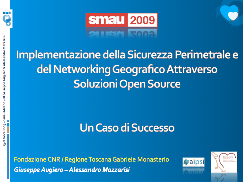Workshop Smau 2009 Milano  – Network geografico Open Source
