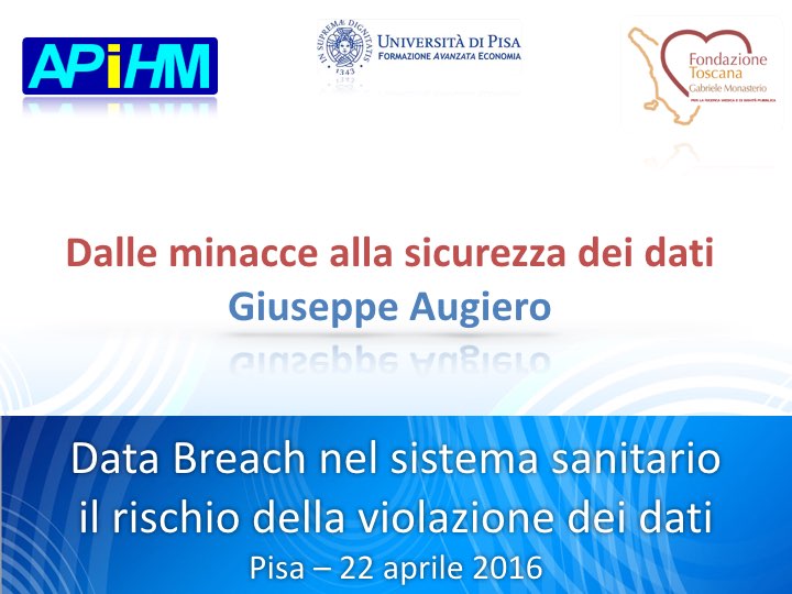 Slide: Dalle minacce alla sicurezza dei dati