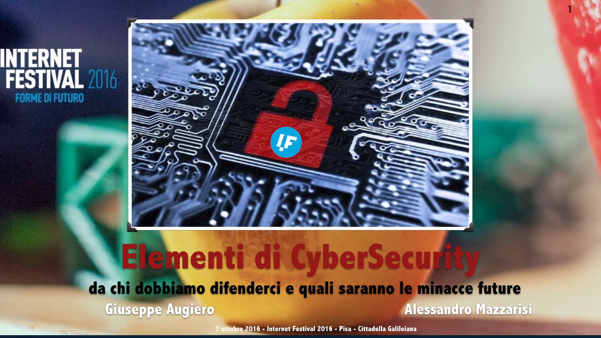 IF2016 – Slide: Elementi di CyberSecurity