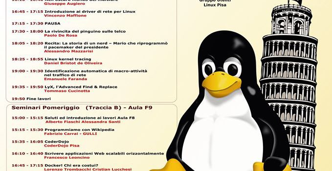 Programma Linux Day 2016 – Pisa Programma Linux Day 2016 – Pisa