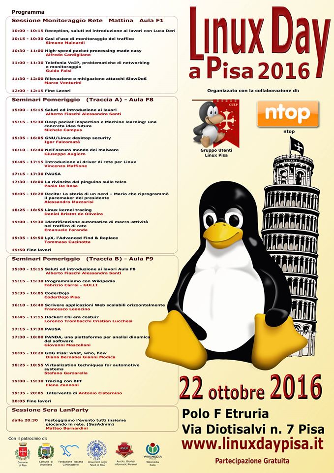 Programma Linux Day 2016 – Pisa