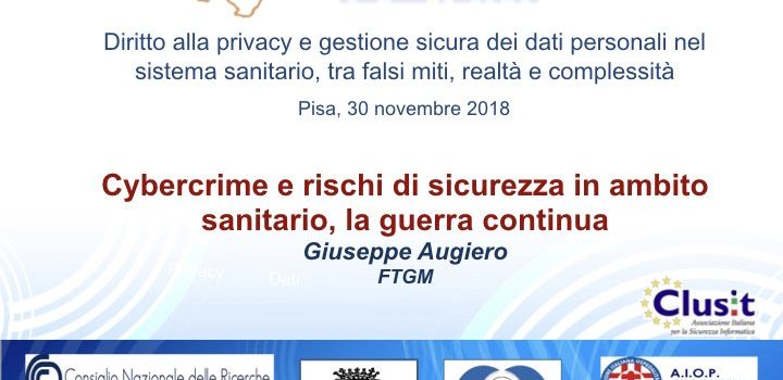 Slide convegno Apihm (Privacy in Sanità) Slide convegno Apihm (Privacy in Sanità)